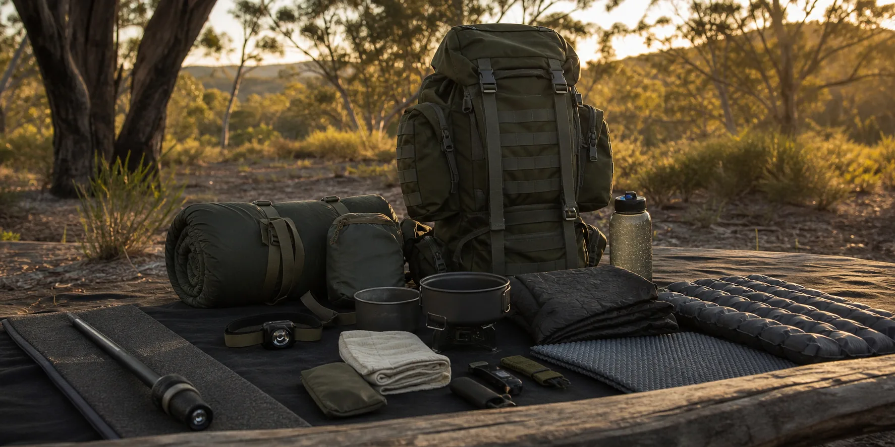 FORGE field packs, sleeping systems, water equipment and participant gear prepared for the program